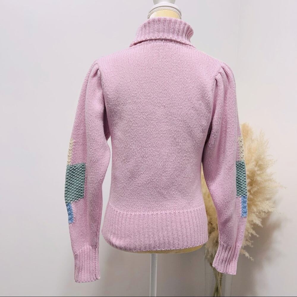 LoveShackFancy Allan Patchwork Turtleneck Sweater… - image 8